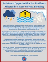 Mayor Hopkins Announces Assistance Opportunities For Residents Affected by Severe Storms, Flooding